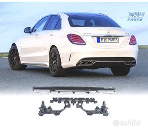 DIFFUSORE MERCEDES CLASSE C W205 AMG 15-21 LOOK C6