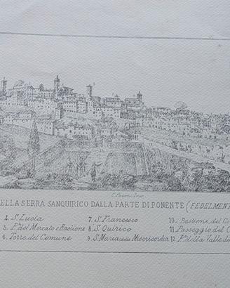 stampa antica di Serra San Quirico