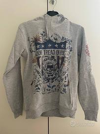 Felpa grigia con cappuccio - Taglia 12 anni