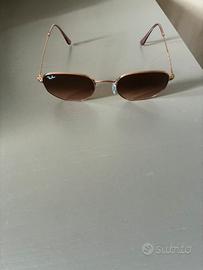 Ray-ban occhiali oro rosa Hexagonal