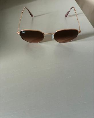 Ray-ban occhiali oro rosa Hexagonal