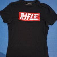 Maglia Rifle colore nero e scritta rossa taglia L
