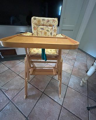 Seggiolone foppa pedretti in legno tutto originale