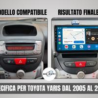 Toyota Aygo KIT COMPLETO Autoradio android  2 din