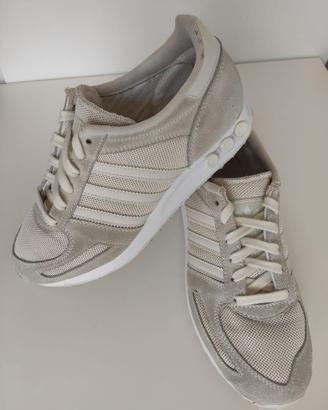 ADIDAS L.A. TRAINER Originali Pelle Tessuto BeigeB