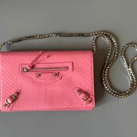 Balenciaga Classic Chain Wallet in pitone