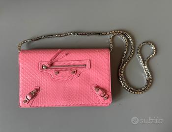Balenciaga Classic Chain Wallet in pitone