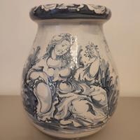 Vaso di ceramica decorato a mano Gaggero Albisola 