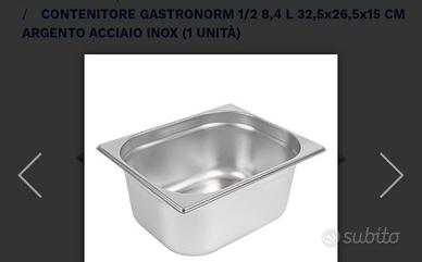 vaschette acciaio inox per alimenti 12 pezzi