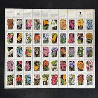 Foglio 50 Francobolli Wildflowers USA 1992