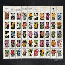 Foglio 50 Francobolli Wildflowers USA 1992