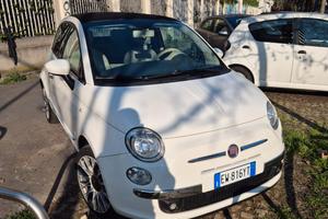 Fiat 500c cabrio lounge bianca capote nera