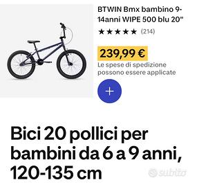 Bici bmx decathlon 9/12anni