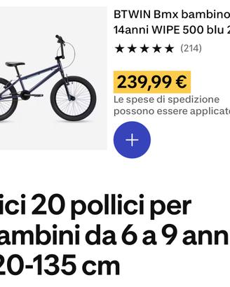 Bici bmx decathlon 9/12anni