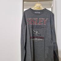 Maglia grigia a maniche lunghe Sisley