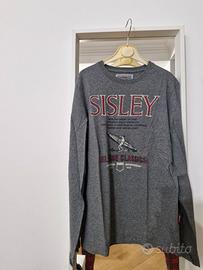 Maglia grigia a maniche lunghe Sisley