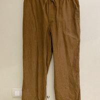 Pantalone gessato marrone beige Brooks Brothers S