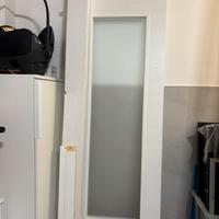 Porta ad anta battente bianca con vetro NUOVA