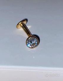 Piercing ombelico floating in titanio color Oro