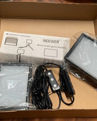 Kit Illuminazione LED NEEWER 5500K per Studio Foto