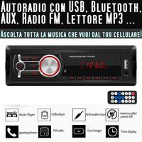 Autoradio Digitale per Auto USB, Bluetooth, FM MP3