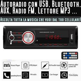 Autoradio Digitale per Auto USB, Bluetooth, FM MP3