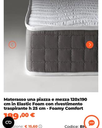 Materasso 1 piazza e mezza