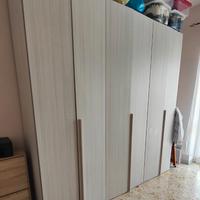 Cameretta ARMADIO 6 ANTE con Scrivania e Scarpiera