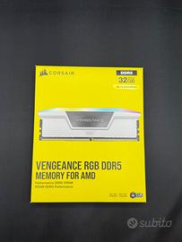 RAM Corsair Vengeance RGB DDR5 32GB 6000MHz Bianca