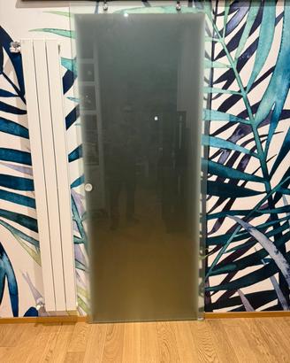 Porta scorrevole esterna vetro temperato