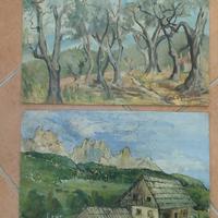 Dipinti olio su  legno