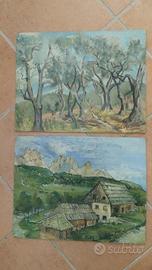 Dipinti olio su  legno