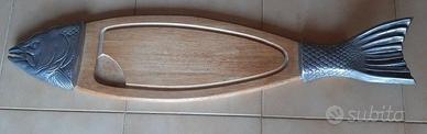 Tagliere grande per pesce vintage: anni '80