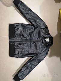 Giubbino nero pelle bambino