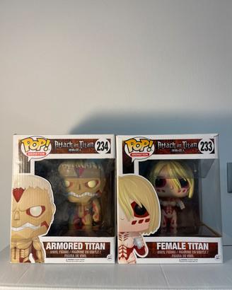 Funko pop 233 female titan e 234 armored titan