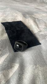 Nove25 Anello Chevalier Titanio total Black tg 25