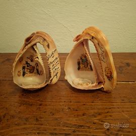 Due conchiglie vintage ricordo Pompei anni '60