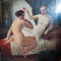 Dipinto antico nudo di donne