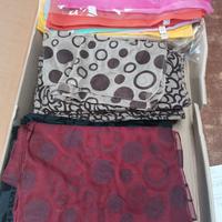 lotto di 100 foulard nuovi in poliestere unisex