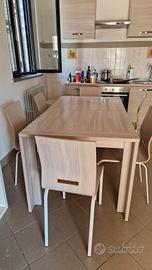 tavolo rovere allungabile con 6 sedie