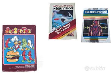 Giochi Burgetime+Shark+Microsurgeon intellivision.
