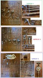 Lotto attrezzi medici ginecologia vintage forcipe