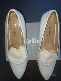 Melluso scarpe donna sposa bianche 44