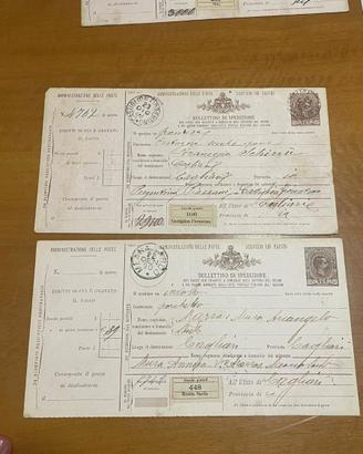 Bollettino postale del servizio pacchi delle Regie