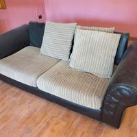 divano pelle tessuto 3 posti