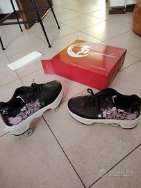 Scarpe con rotelle retraibili/roller