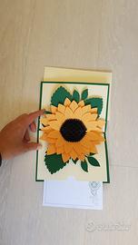 Biglietto 3D Girasole