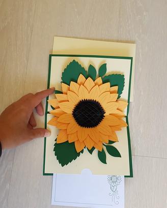Biglietto 3D Girasole