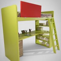 Set Arredo Cameretta  Soppalco con scrivania