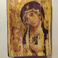 Stampa Quadro Icona Religiosa Madonna Con Bambino